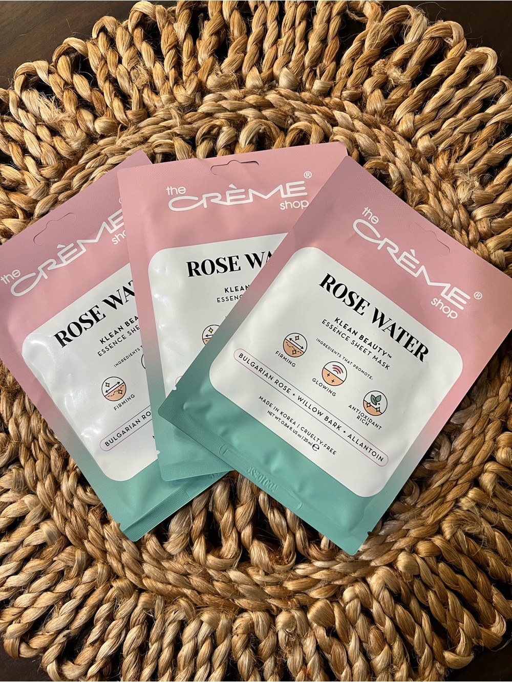 The Crème Shop Rose Water Essence Sheet Mask — Hydrating Mask